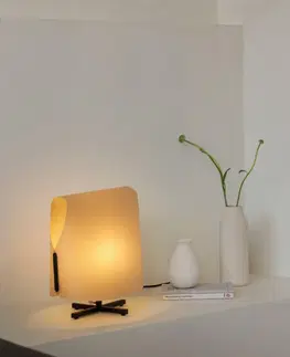 Designové stolní lampy FARO LUANG S stolní lampa, černá/hnědá
