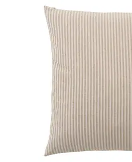 Dekorační polštáře Béžovo-bílý proužkovaný polštář Bandes - 45*45 cm J-Line by Jolipa 94184