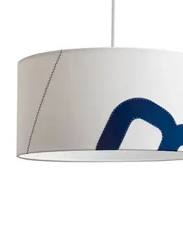 Závěsná světla lumbono Závěsná lampa domácí přístav z plachty 45cm bílá/modrá