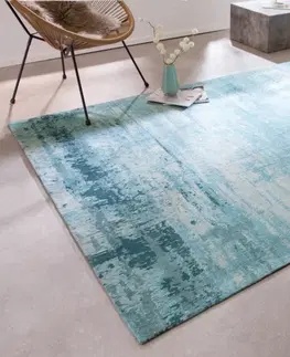 Designové a luxusní koberce Estila Retro designový koberec Vernon tyrkysové barvě obdélníkového tvaru 240cm