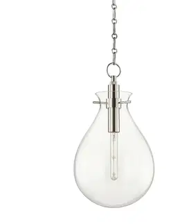 Designová závěsná svítidla HUDSON VALLEY závěsné svítidlo IVY ocel/sklo nikl/čirá E27 1x7W BKO102-PN-CE