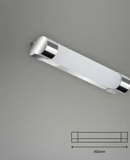 LED nástěnná svítidla BRILONER LED nástěnné svítidlo do koupelny 35,2 cm 8W 720lm chrom IP44 BRI 2051-018