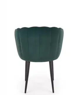 Židle Jídelní židle K386 Halmar Tmavě zelená