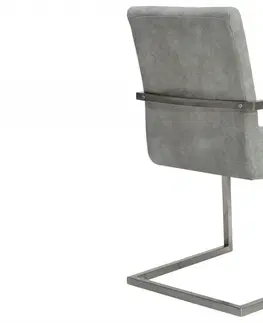 Jídelní sety Konzolová jídelní židle 2 ks LADON Dekorhome Světle šedá