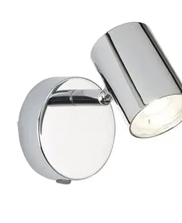 Bodová světla Searchlight LED nástěnný spot Rollo, chrome s přepínačem
