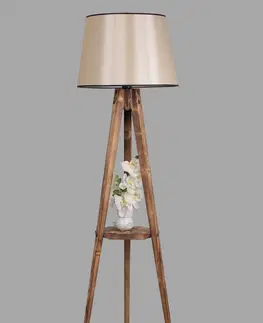 Svítidla Opviq Stojací lampa Sehbali V 160 cm hnědá/béžová