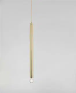 Moderní závěsná svítidla NOVA LUCE závěsné svítidlo NORWAY zlatý hliník zlatý kabel E27 1x12W 230V IP20 bez žárovky 9287949