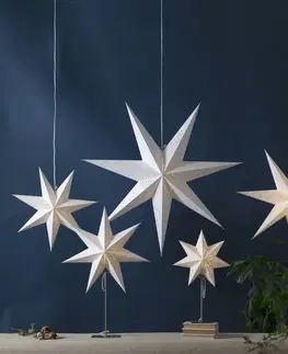 Vánoční světelná hvězda STAR TRADING Závěsná hvězda Sensy, Ø 100 cm, bílá