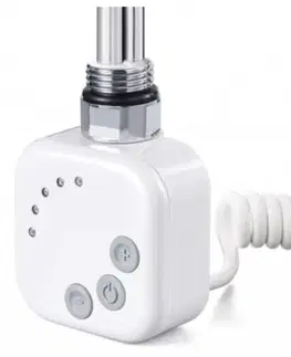 Koupelna HOPA Topná tyč BURGH s termostatem a časovačem Barva topné tyče  Bílá, Typ připojení Kroucený kabel, Výkon topné tyče 600 W RDOHT260006
