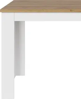 Jídelní stoly Konsimo Rozkládací stůl DAMINO bílý/dub