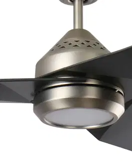 Stropní ventilátory se světlem KICHLER LED stropní ventilátor Jade, černý, tichý, Ø 152 cm, 60 W