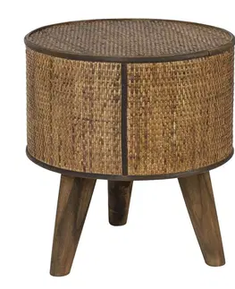 Konferenční stolky Hnědý dřevěný odkládací stolík Canya - Ø 35*39 cm Light & Living 6758384