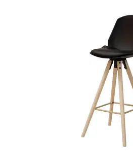 Barové židle Dkton Designová barová židle Nerea černá