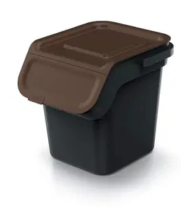 Odpadkové koše Prosperplast Sada 4 odpadkových košů KADDI s filtrem 4 x 20 L černá