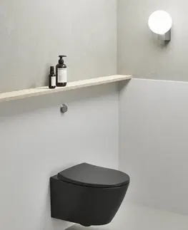 Záchody GSI MODO závěsná WC mísa, Swirlflush, 37x52cm, černá dual-mat 981626