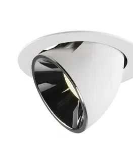 LED podhledová svítidla SLV BIG WHITE NUMINOS GIMBLE XL zápustné stropní svítidlo bílé/chrom 4000 K 40° 1006079
