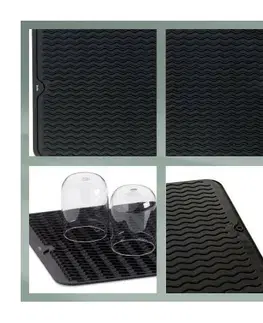 Odkapávače nádobí Kela Odkapávač Rena, silikon, černá, 40 x 30 x 0,6 cm