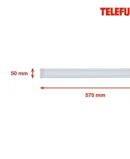 Přisazená nábytková svítidla BRILONER TELEFUNKEN LED skříňkové svítidlo 57,5 cm 10W 1100lm stříbrná TF 203804TF