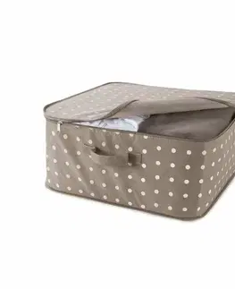 Úložné boxy Compactor Textilní úložný box se zipem Rivoli, 46 x 46 x 20,5 cm, hnědá