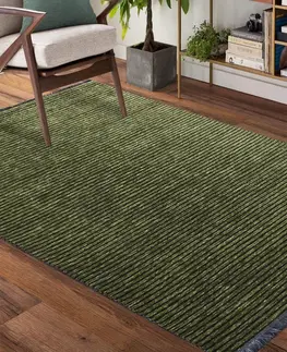 Moderní koberce Černo-zelený protiskluzový koberec Diamond Šířka: 160 cm | Délka: 230 cm