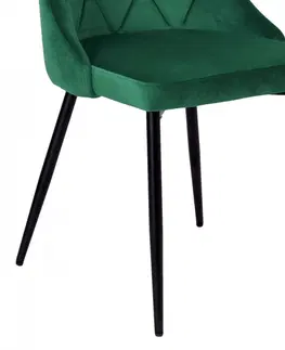 Židle TZB Čalouněná židle LINCOLN tmavě zelená