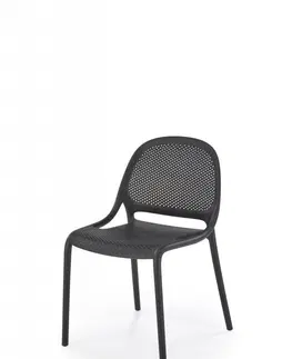Jídelní sety Stohovatelná jídelní židle K532 Halmar Černá