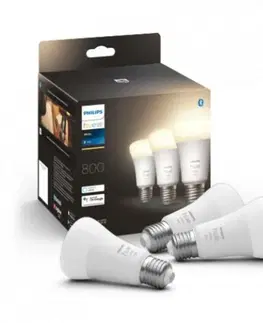 LED žárovky PHILIPS HUE Hue Bluetooth LED White set 3ks žárovek Philips 8719514329881 E27 A60 3x9W 3x800lm 2700K bílé stmívatelné