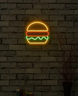 Bytové doplňky a dekorace Hanah Home Nástěnná neonová dekorace Hamburger