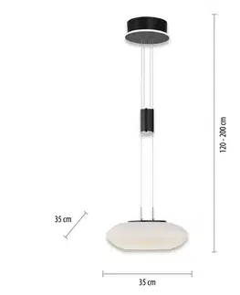 Inteligentní lustry Q-Smart-Home Paul Neuhaus Q-ETIENNE LED závěsné světlo 1x černá