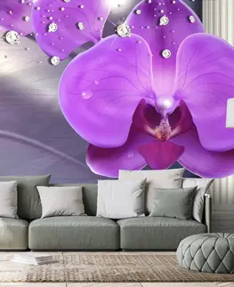 Samolepící tapety Samolepící tapeta orchidej u řeckých sloupů