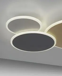 Chytré osvětlení PAUL NEUHAUS Paul Neuhaus LED stropní svítidlo Q-PIATO vícebarevné 3 kruhové Smart Home ZigBee 2700-5000K PN 8007-70
