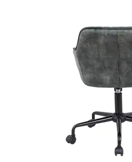 Kancelářská křesla LuxD Designová kancelářská židle Esmeralda zelený samet