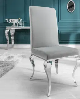 Luxusní jídelní židle Estila Luxusní jídelní židle Modern Barock stříbrná