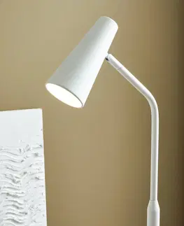 Stojací lampy Markslöjd Stojací lampa Crest bílá pohyblivé stínidlo