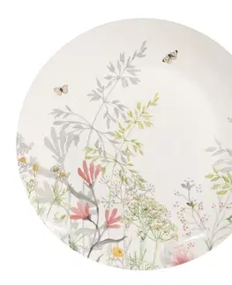Talíře Jídelní porcelánový talíř s lučními květy Wildflower Fields - Ø 26*2 cm Clayre & Eef WFFFP