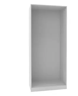 Šatní skříně s otočnými dveřmi Šatní Skříň Unit Bez Vybavení, Bílá, Š. 136,7 Cm