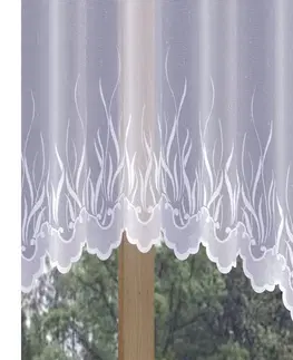 Záclony Hotová záclona nebo balkonový komplet, IGNIS, bílá 220 x 120 cm
