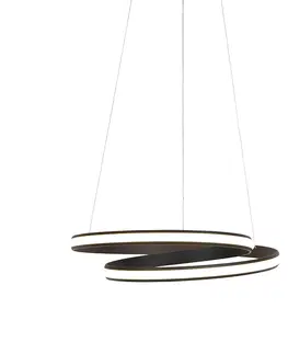 Zavesna svitidla Designová závěsná lampa černá 55 cm včetně LED - Jeřabina