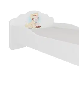 Postele pro děti s obrázky ArtAdrk Dětská postel CASIMO | 80 x 160 cm Provedení: Pejsek a kočičkou