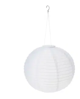 Zahradní lampy ProGarden Solární závěsné LED svítidlo Ball, pr. 40 cm, teplá bílá