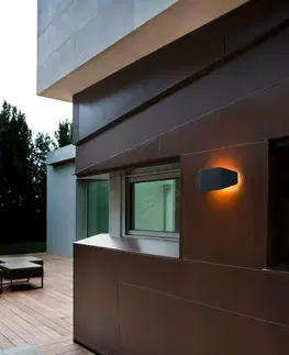 Moderní venkovní nástěnná svítidla FARO FUTURE nástěnná lampa, tmavě šedá