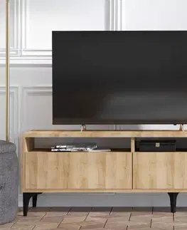 TV stolky Sofahouse Designový TV stolek Quana 180 cm vzor dub