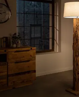 Svítidla LuxD 25507 Designová stojanová lampa Nash přírodní