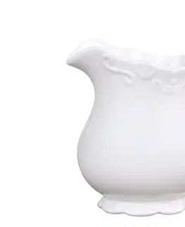 Džbány Porcelánový džbánek na mléko s krajkou Provence lace - 9cm / 0.2L Chic Antique 63008901 (63089-01)