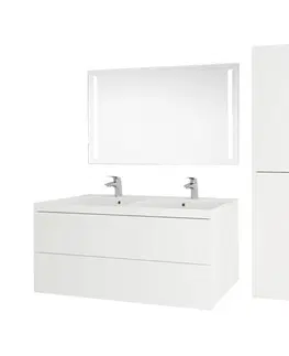 Koupelnový nábytek MEREO Aira, koupelnová skříňka s umyvadlem z litého mramoru 101 cm, dub Halifax CN742M
