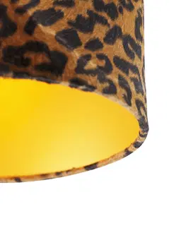 Stropni svitidla Stropní lampa matně černý odstín leopardí design 25 cm - Combi