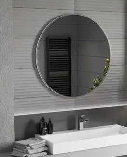 Koupelnová zrcadla MEXEN Loft zrcadlo 90 cm, nerezový rám 9850-090-090-000-10