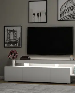 Televizní stolky Televizní stolek BELIZ bílý