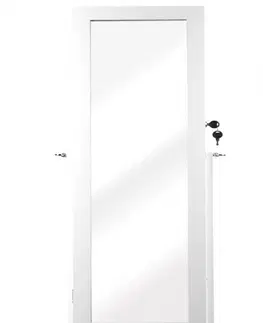 Toaletní stolky Bílá šperkovnice se zrcadlem 119,5 x 35 x 8,7 cm