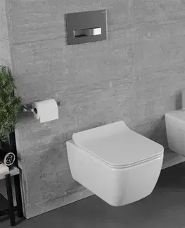Záchody MEXEN/S MARGO závěsná WC mísa včetně sedátka s slow-slim, duroplast, bílá 30420800